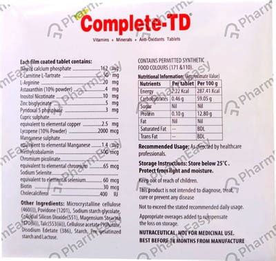 Buy New Complete Td Strip Of 15 Tablets Online at Flat 15% OFF | PharmEasy