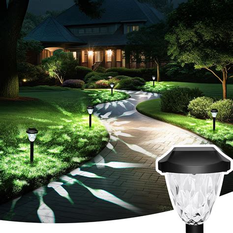 GIGALUMI 16 Pack Solar Outdoor Lights, Bright Solar Pathway Lights with ...