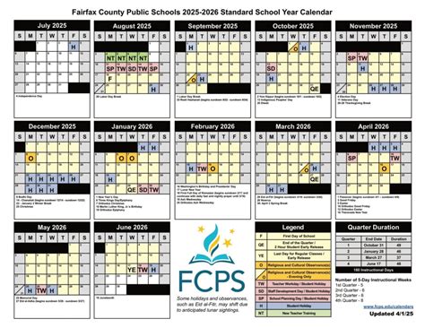 Fairfax County Public Schools Calendar 25-26 Revised [PDF] - EduCounty