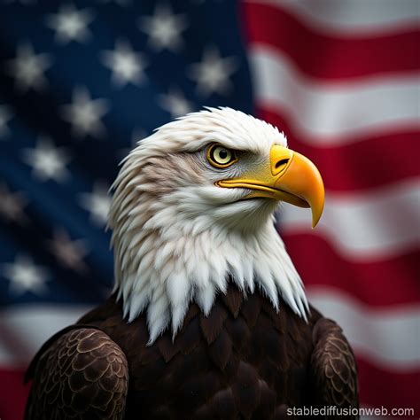 bald eagle with american flag Prompts | Stable Diffusion Online