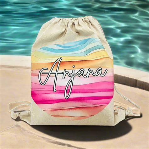 Colour Waves Drawstring Bag (Canvas) – Cupik Design India