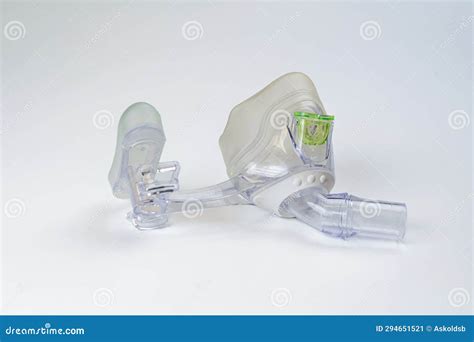 Medical Nasal Oxygen Mask Isolated on White. Continuous Positive Airway Pressure CPAP Equipment ...