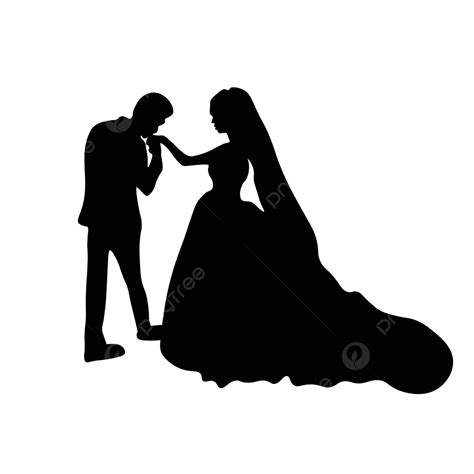 Bride And Groom Kissing Silhouette Silhouette Of A Bride And Groom