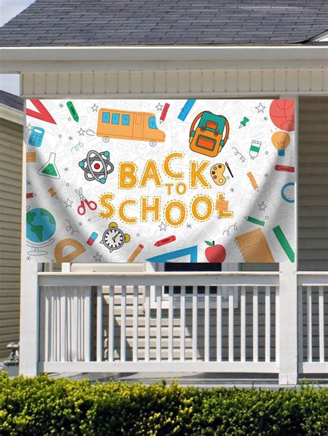 Welcome Back To School Banner Fabric First Day Of School Backdrop ...