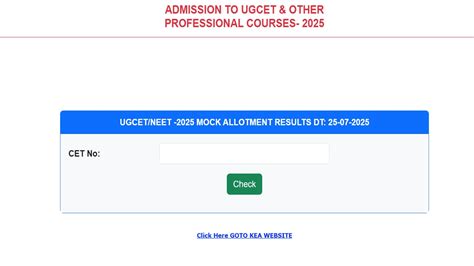 KCET 2025: Mock Seat Allotment Result OUT at cetonline.karnataka.gov.in ...