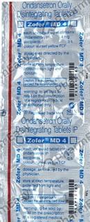 Zofer MD 4 Tablet: Uses, Side-effects, Price, Dosage & More Info ...