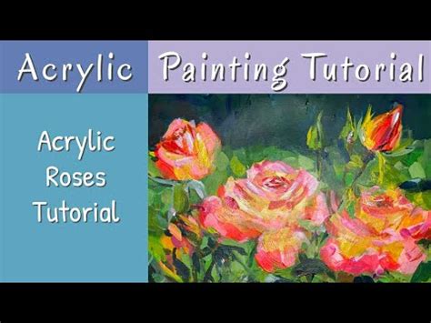 Acrylic Roses Step By Step Painting Tutorial - YouTube | Painting ...