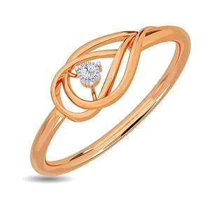 KISNA 14K Rose SI Real Diamond Gold Ring for Women | Heart Rivka S7 ...