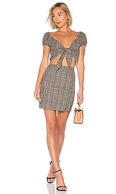 About Us Alyssa Mini Set in Brown Plaid | REVOLVE