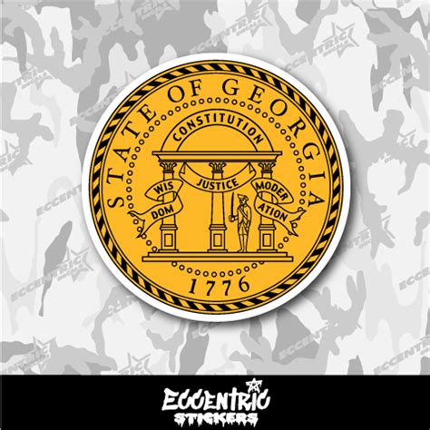 Georgia State Seal Vinyl Sticker - Eccentric Stickers