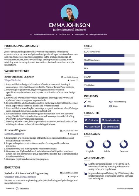 10+ Structural Engineer Resume Samples & Templates for 2025