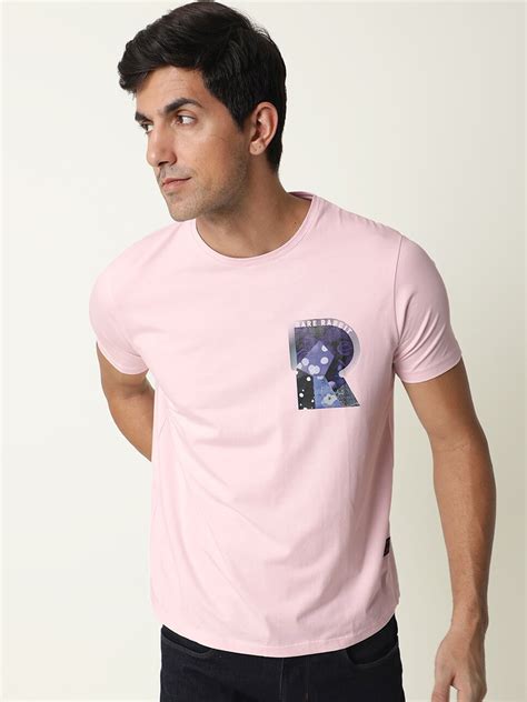 RARE RABBIT Men Brand Logo Printed Cotton T-shirt - Price History