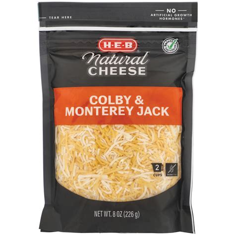 H-E-B Colby & Monterey Jack Shredded Cheese | Fig App
