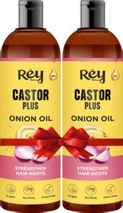 Rey Naturals Cold-pressed Castor Plus Onion Hair oil | Nourished ...