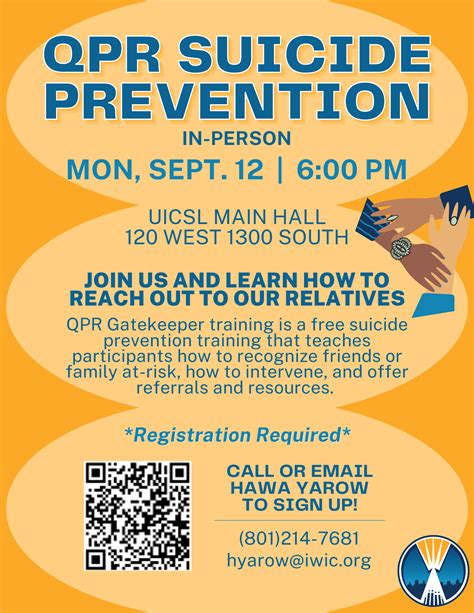 QPR Suicide Prevention Training – Urban Indian Center of Salt Lake