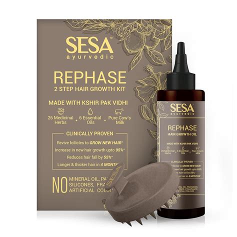 Buy SESA Ayurvedic Rephase 2 Step Hair Oil Growth Kit With 26 Herbs And ...