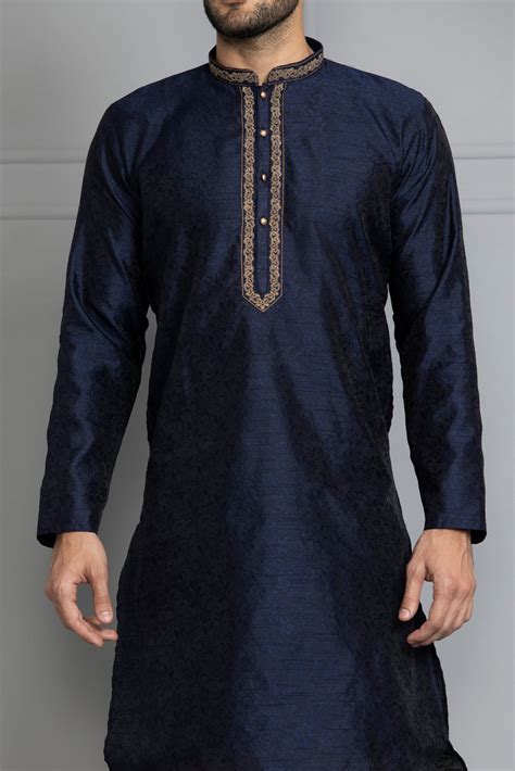 Blue Woven Design Straight Kurta Set – SABHYATA CLOTHING