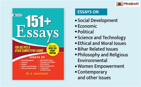 Buy 151+ Essays for IAS/PCS & other Competitive Exams (Including UPSC ...