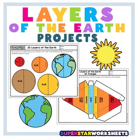 Layers of the Earth Project - Superstar Worksheets