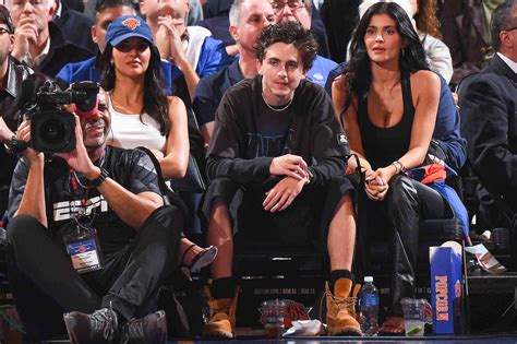 Kylie Jenner and Timothée Chalamet Enjoy Courtside Date Night During Knicks-Celtics Playoff Game ...