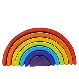 Endow Toys Extra Large Rainbow Stacker, Indra danush, Waldorf Toys ...
