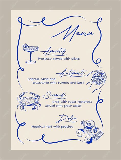 Elegant anniversary dinner menu template | Premium Vector