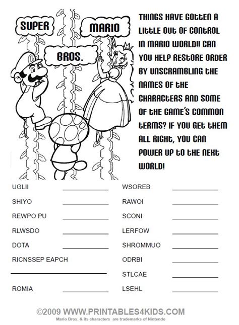 Image result for Mario Math Game Worksheet