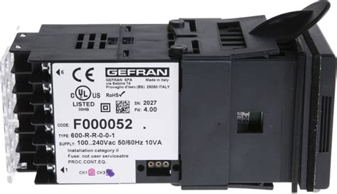 600-R-R-0-0-1 Gefran | Gefran 600 PID Temperature Controller, 48 x 48 ...