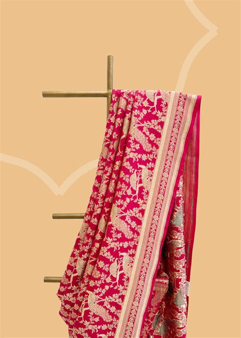 Rani Pink Gajji Silk Benarasi Saree – Roliana