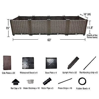 Buy Planter Box Raised Garden Bed Large Planters for Outdoor Plants ...