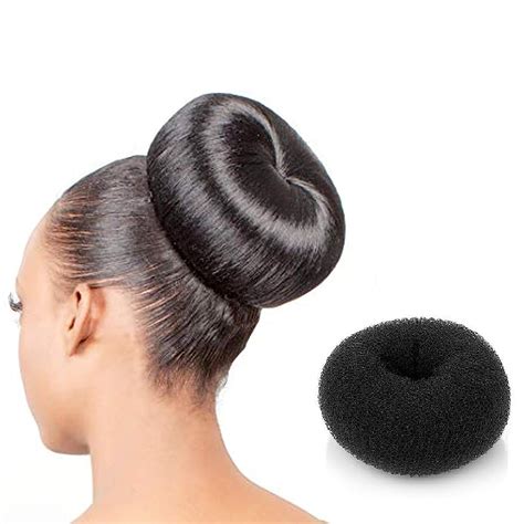 Ekan Bridal Juda Hair Donut Bun Maker Big for Girls & Women, Black, 30 ...