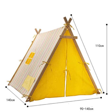 NESTA TOYS - Wooden Teepee Tent for Kids with Padded Cotton Mat