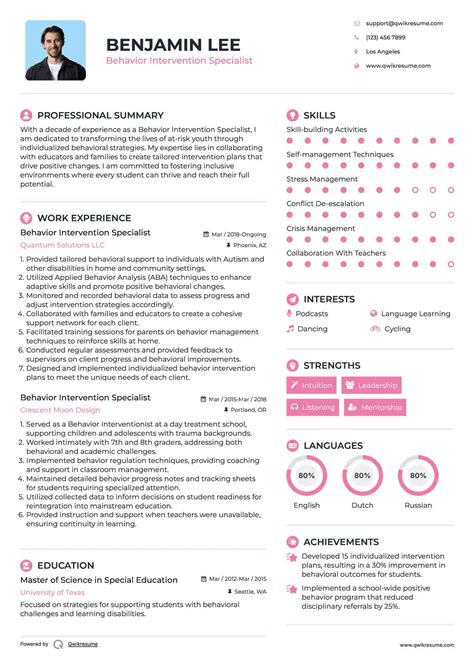 10+ Behavior Intervention Specialist Resume Samples & Templates for 2025
