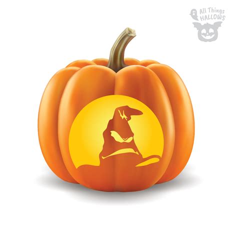 Sorting Hat Pumpkin Stencil - Allthingshallows.com – AllThingsHallows