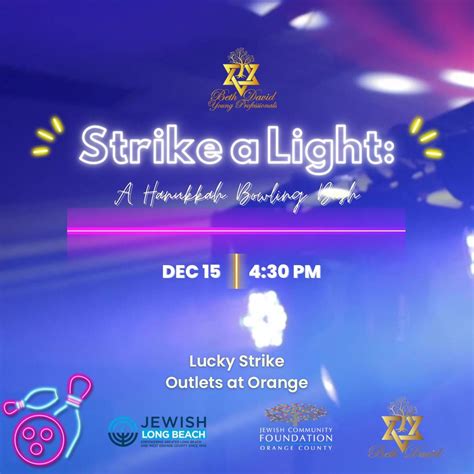 Strike a Light: A Hanukkah Bowling Bash (Beth David Young Professionals ...