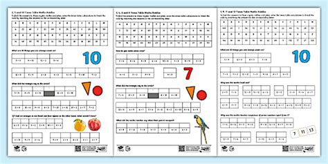 👉 Free Multiplication Riddles 2 to 12 Times Tables Worksheets
