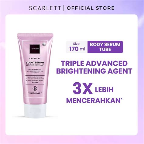 Jual Scarlett Scarlett Whitening NEW Body Serum Tube Charming - Kemasan 170ml Original 2025 ...