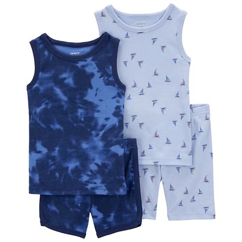 Baby & Toddler Boy Carter's 4-Piece Tie Dye & Sailboat Print Muscle ...