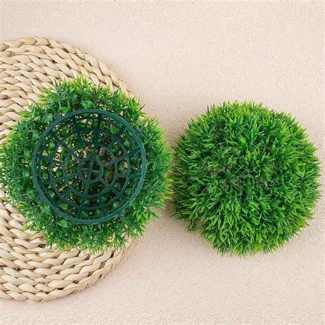 Buy HOMESAKE Set of 2 Artificial Topiary Balls in Metal Pots from ...