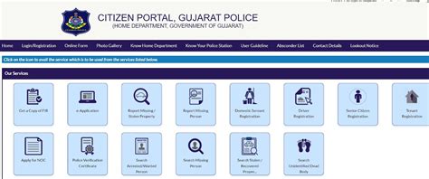 Citizen Portal Gujarat Police Services List 2024 | gujhome.gujarat.gov ...