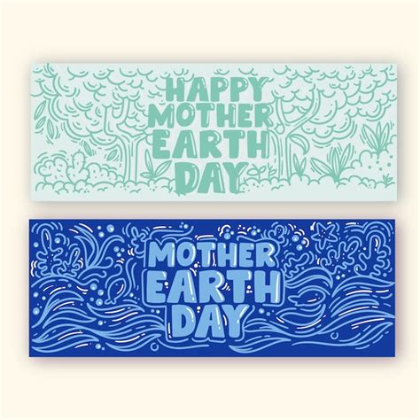 Banner flat mother earth day | Free Vector