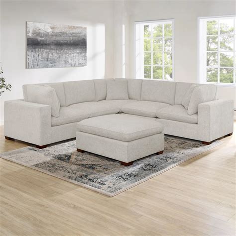 Thomasville Lowell 6-piece Modular Sectional- Light Gray – The Couch House