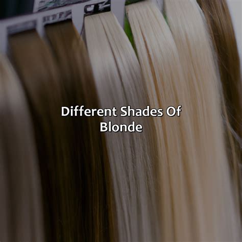 Different Shades Of Blonde - colorscombo.com