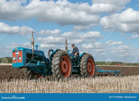 A Vintage Doe Triple-D Tractor Pulling a Plough Editorial Image - Image of crop, dirt: 77773990