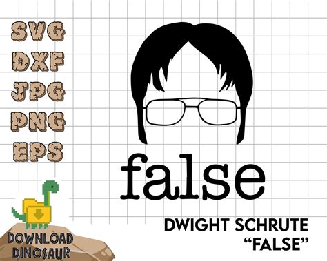 Dwight SVG, Dwight Schrute False Svg, the Office Merch, Schrute Farms ...