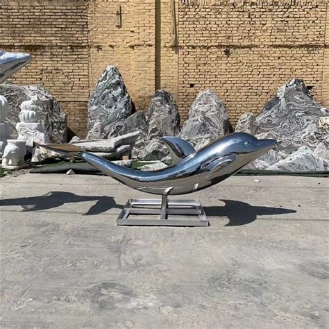 定制海洋动物造型雕塑不锈钢海豚雕塑户外水景雕塑摆件_xt188869-站酷ZCOOL