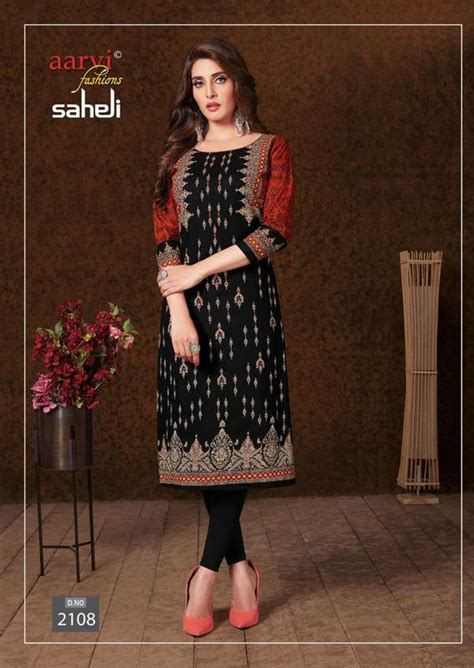 Aarvi saheli vol 11 Kurti materials wholesale price maafashion
