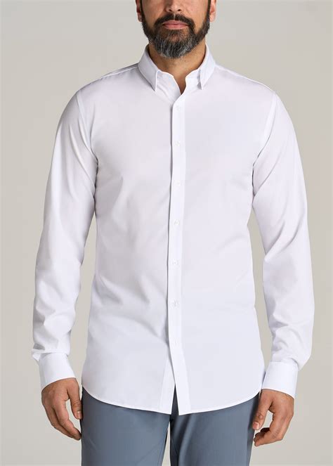 Men's Tall Traveler Stretch Dress Shirt White | American Tall
