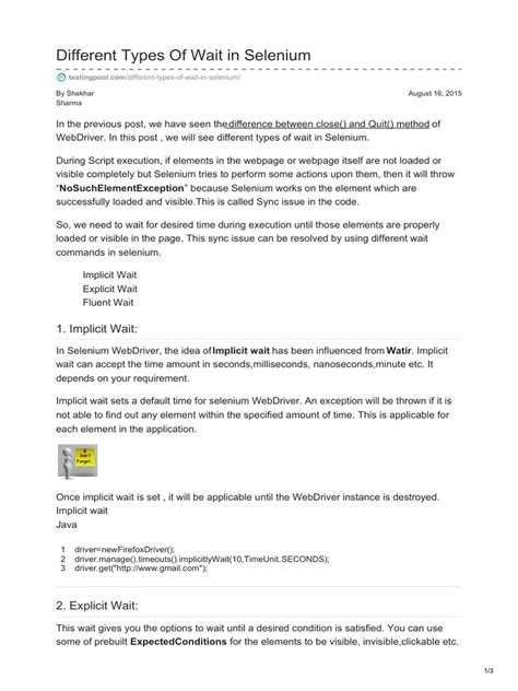 Image result for Waitfor Syntax in Selenium