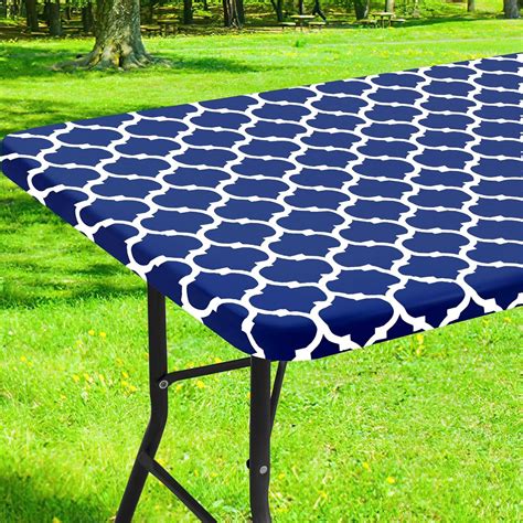 Amazon.com: Smiry Rectangle Picnic Table Cover, Waterproof Elastic ...